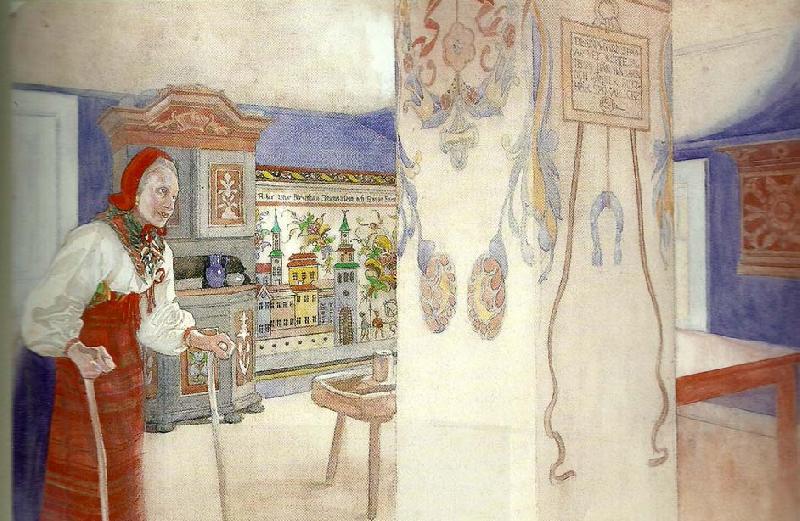 Carl Larsson mor kersti-mitt nordiska museum China oil painting art